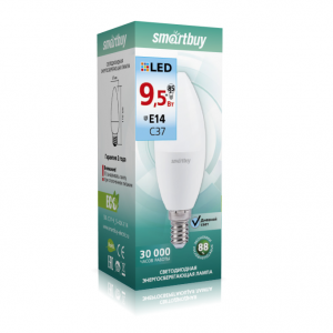 Светодиодная (LED) Лампа Smartbuy-C37-9,5W/4000 (SBL-C37-9_5-40K-E14)