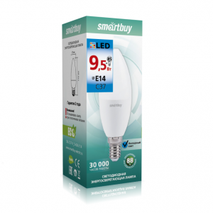 Светодиодная (LED) Лампа Smartbuy-C37-9,5W/6000 (SBL-C37-9_5-60K-E14)