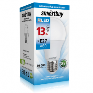 Светодиодная (LED) Лампа Smartbuy-A60-13W/6000/E27 (SBL-A60-13-60K-E27)