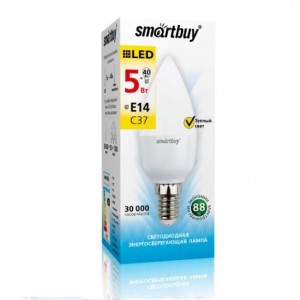 Светодиодная (LED) Лампа Smartbuy-C37-05W/3000/E14