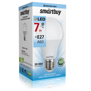 Светодиодная (LED) Лампа Smartbuy-A60-07W/4000/E27 (SBL-A60-07-40K-E27-N)