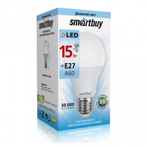 Светодиодная (LED) Лампа Smartbuy-A60-15W/4000/E27 (SBL-A60-15-40K-E27)