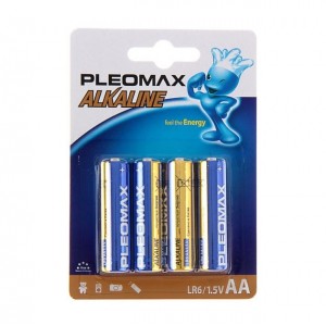 Батарейка AA Samsung Pleomax LR06-4BL, 1.5В, (4/40/400)