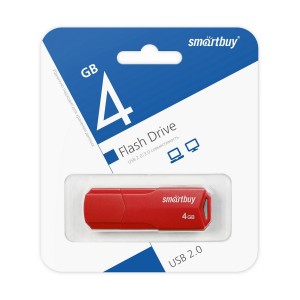 Флеш-накопитель 4Gb SmartBuy USB 2.0 CLUE Red (SB4GBCLU-R)