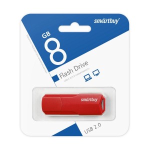 Флеш-накопитель 8Gb SmartBuy USB 2.0 CLUE Red (SB8GBCLU-R)