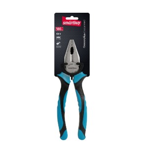 Плоскогубцы (пассатижи), 180 мм, комбинированные, 2х-комп. рукоятка, CR-V сталь, Smartbuy Tools