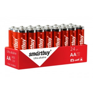 Батарейка алкалиновая Smartbuy LR6/4S (24/480)  (SBBA-2A24S)