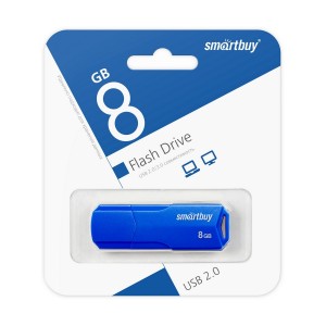 Флеш-накопитель 8Gb SmartBuy USB 2.0 CLUE Blue (SB8GBCLU-BU)