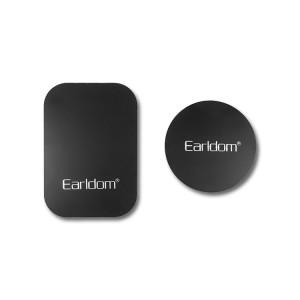 Пластинки металические магнитные Earldom EH87 для телефона, цвет: черный