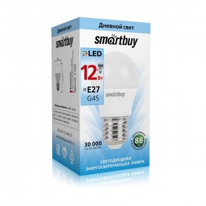 Светодиодная (LED) Лампа Smartbuy-G45-12W/4000/E27 (SBL-G45-12-40K-E27)/100