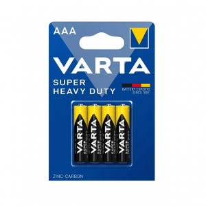Батарейка AAA Varta R03-4BL, Super Heavy Duty (Super Life), (4/48/96)