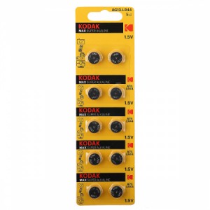 Батарейка Kodak LR1154, LR44 (KAG13-10)-10BL AG13, (10/100/1000/70000)