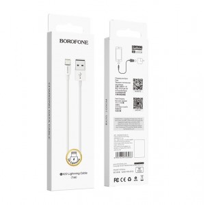 USB кабель BOROFONE BX22 Bloom charging data cable for Lightning (white)