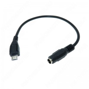 Переходник 20см 5.5*2.1-F to Micro USB-M   (YR-USBDC-18)