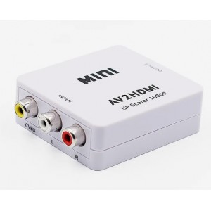 Адаптер Mini AV/Видеошнур 1080p Converter to 3 rca (white)