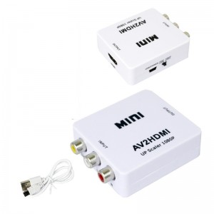 Адаптер Mini Видеошнур/AV 1080p Converter to 3 rca (white)