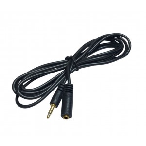 Кабель AUX, Jack 3,5mm(m) - Jack 3,5mm(f) SmartBuy KA-323-250, 3м, круглый, силикон, цвет: черный