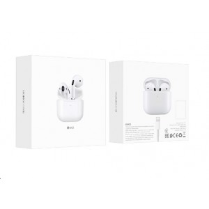 Наушники внутриканальные Borofone BW02, пластик, bluetooth 5.1, микрофон, цвет: белый