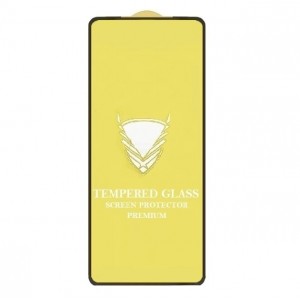 Стекло защитное  для XIAOMI Redmi Note 9T,  глянцевое, полный клей, цвет: чёрный, в техпаке