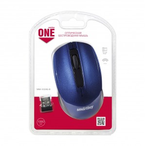 Мышь беспроводная Smartbuy ONE 332 синяя (SBM-332AG-B)/60/