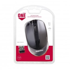 Мышь беспроводная Smartbuy ONE 332 черная (SBM-332AG-K)/60/