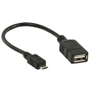 Переходник TopGreat TEL-04 штекер microUSB - гнездо USB 10см.