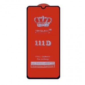 Стекло защитное  для Samsung A42, Full Screen, 0.33 мм, 9D, глянцевое, полный клей, чёрный