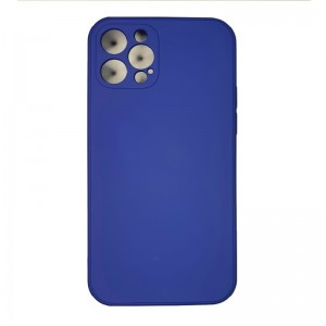 Чехол силиконовый soft touch для iPhone 12 Pro (6.1) (с бархатом внутри), в техпаке, синий (П-19)