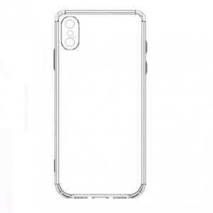 Накладка силиконовая противоударная тонкая с защитой камеры для iPhone X/XS, прозрачный (П-19)