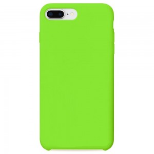 Чехол силиконовый без бренда для для iPhone 7 Plus/8 Plus, тонкий, непрозрачный, матовый, цвет: зеленый (П-19)