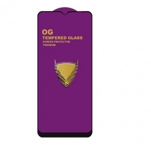 Стекло защитное  для SAMSUNG Galaxy A22 (5G)/A22S (5G)/M23 (5G), глянцевое, полный клей, цвет: чёрный, в техпаке