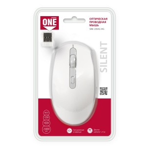 Мышь беспроводная Smartbuy ONE 280AG бело-серая (SBM-280AG-WG)