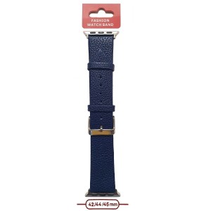 Ремешок для APPLE Watch 42-45mm матовый (Эко-кожа), цвет: темно-синий (П-19)