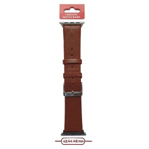 Ремешок для APPLE Watch 42-45mm матовый (Эко-кожа), цвет: коричневый (П-19)