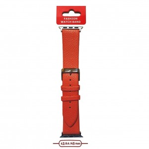 Ремешок для APPLE Watch 42-45mm матовый (Эко-кожа), цвет: оранжевый (П-19)