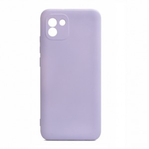 Чехол силиконовый soft touch 2mm для Samsung Galaxy A03 4G, светло-фиолетовый