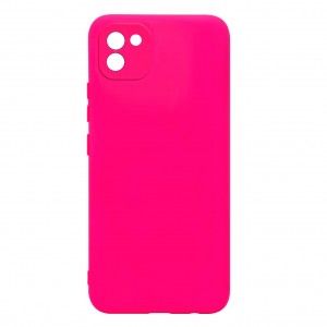 Чехол силиконовый soft touch 2mm для Samsung Galaxy A03 4G, ярко-малиновый