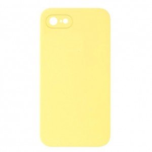 Чехол силиконовый soft touch для iPhone 7/8 (с бархатом внутри), в техпаке, желтый