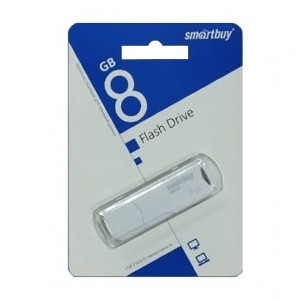 Флеш-накопитель 8Gb SmartBuy USB 2.0 CLUE White (SB8GBCLU-W)