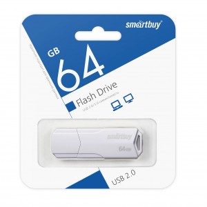 Флеш-накопитель 64Gb SmartBuy USB 2.0 CLUE White (SB64GBCLU-W)