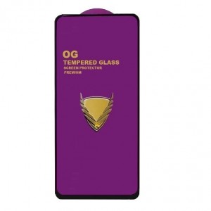 Стекло защитное  для SAMSUNG Galaxy A73 (5G)/A21/A21S/A70/A70S/A71/A72/A80/A81/A90/A91/M51, глянцевое, полный клей, цвет: чёрный, в техпаке