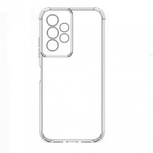 Накладка силиконовая противоударная тонкая с защитой камеры для Samsung Galaxy A53, прозрачный