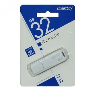 Флеш-накопитель 32GB CLUE SmartBuy, USB 3.1 пластик, белый