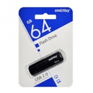 Флеш-накопитель 64GB SmartBuy CLUE, USB 3.1 пластик, черный