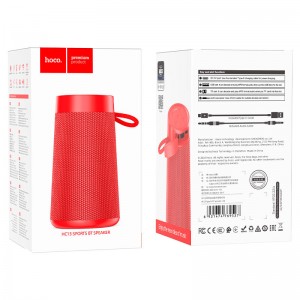 Колонка портативная HOCO, HC13, Sports, Bluetooth, цвет: красный