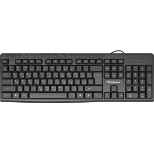 Клавиатура проводная Defender, Action, HB-719, мембранная, 1.8 м, цвет: чёрный