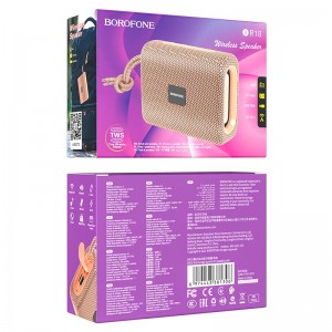 Колонка портативная Borofone, BR18, Beyond, пластик, Bluetooth, FM, AUX, microSD, цвет: розовый