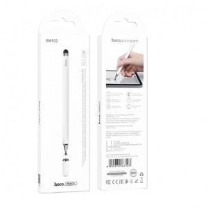 Стилус HOCO GM103 Fluent series universal capacitive pen, цвет белый