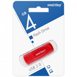 Флеш-накопитель 4GB SmartBuy USB 2.0 Scout Red (SB2SCR)