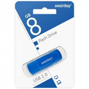 Флеш-накопитель 8GB SmartBuy USB 2.0 Scout Blue (SB2SCB)